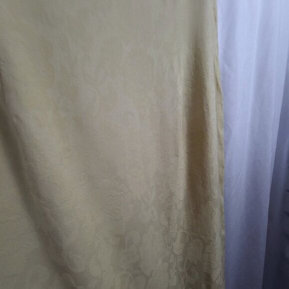 Sag Harbor Pencil Dress Yellow Rayon blend 12P Jacquard Zip sleeveless Retro EUC - Picture 8 of 15